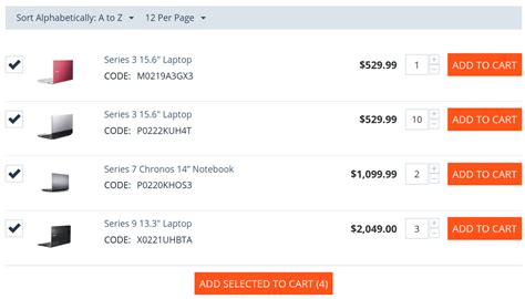 Add Products to the Cart .